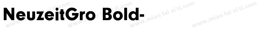 NeuzeitGro Bold字体转换